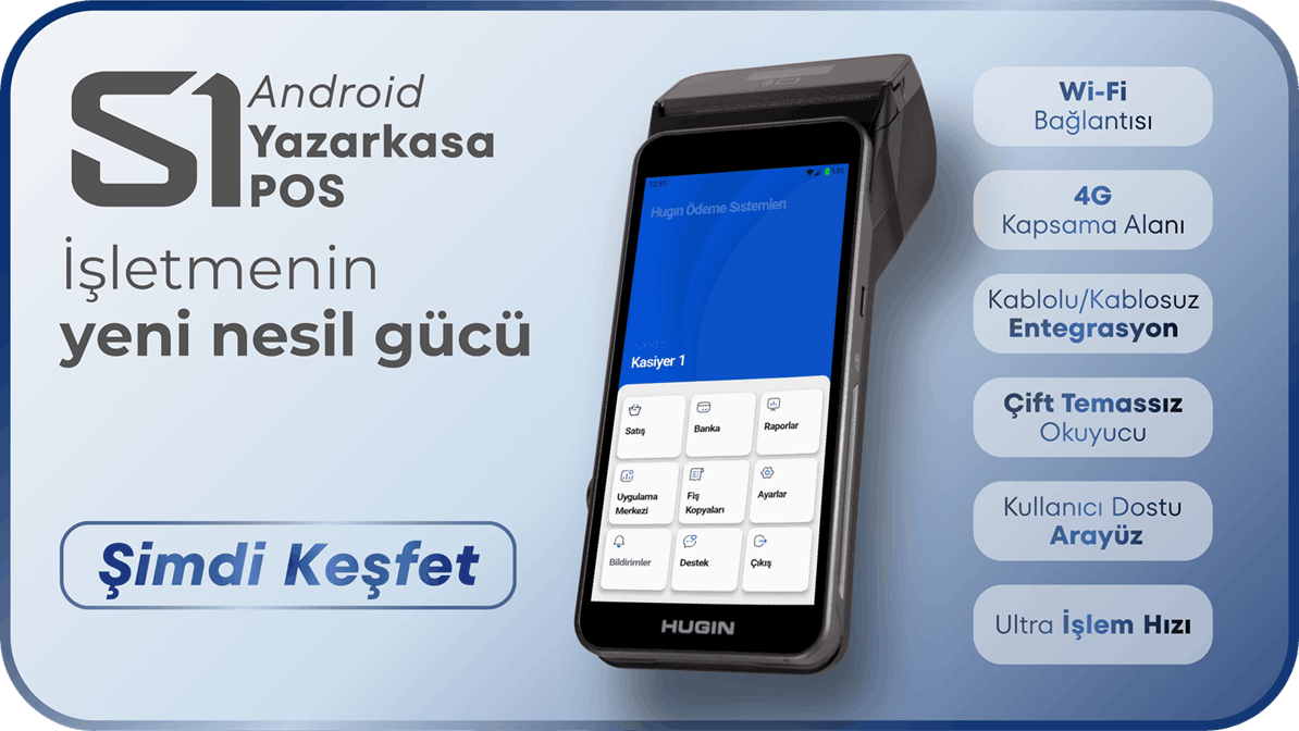 Hugin S1: Wi-Fi, 4G, çift temassız okuyucu ve hızlı işlem